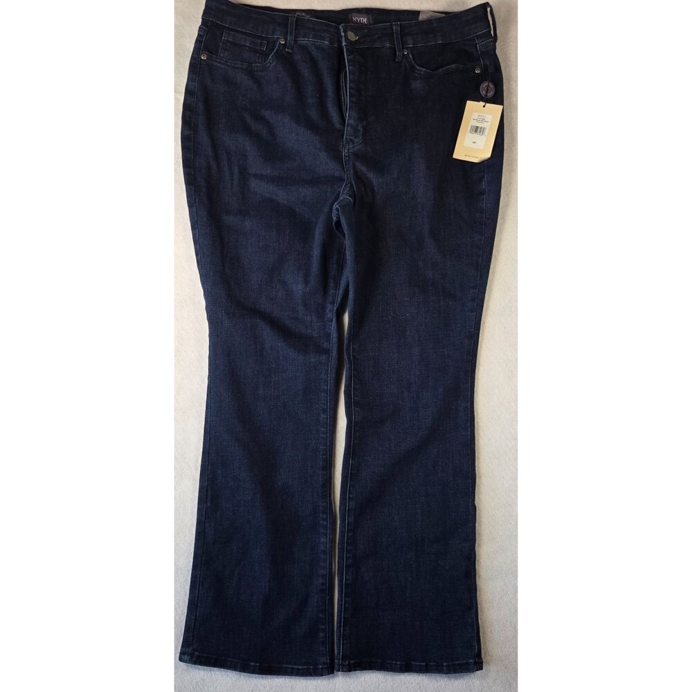 Nydj Jeans HR Billie Mini Boot Womens 16P Blue High Rise Silhouette Slimming